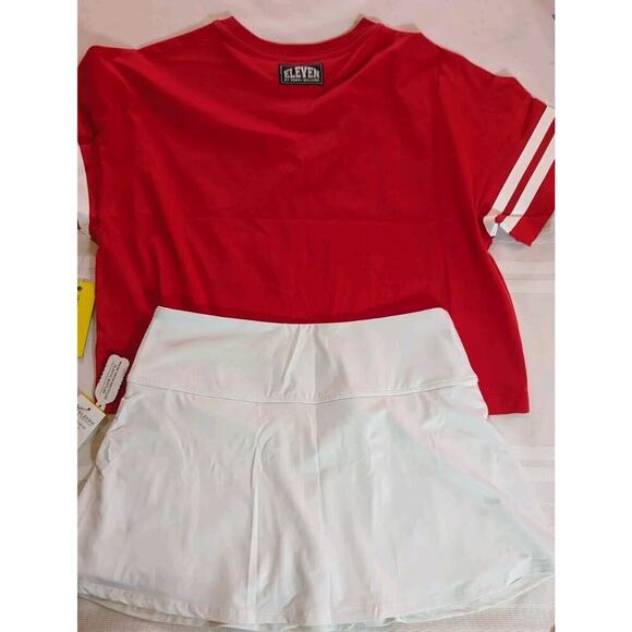 Eleven By Venus Williams Tennis Skort & Retro Cotton Tee Size Small Outfit New - Picture 5 of 13